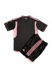 Inter Miami Babyklær Borte Fotballdrakt til barn 2023-24 Korte ermer (+ Korte bukser)